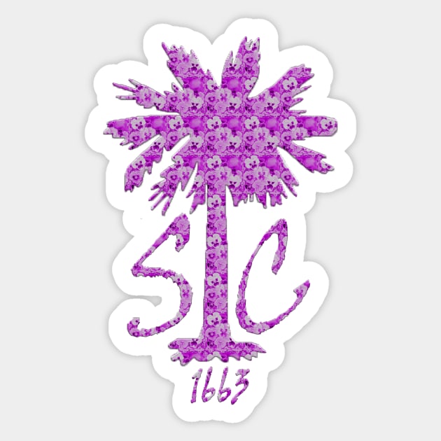 Pink SC Palm Sticker by wtaylor72